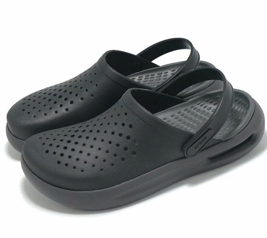  Giày sục crocs chuẩn xịn chống hôi chân nhựa tế bào êm mềm bền đi mưa lội nước đi biển literide inmotion clog màu Full đen 