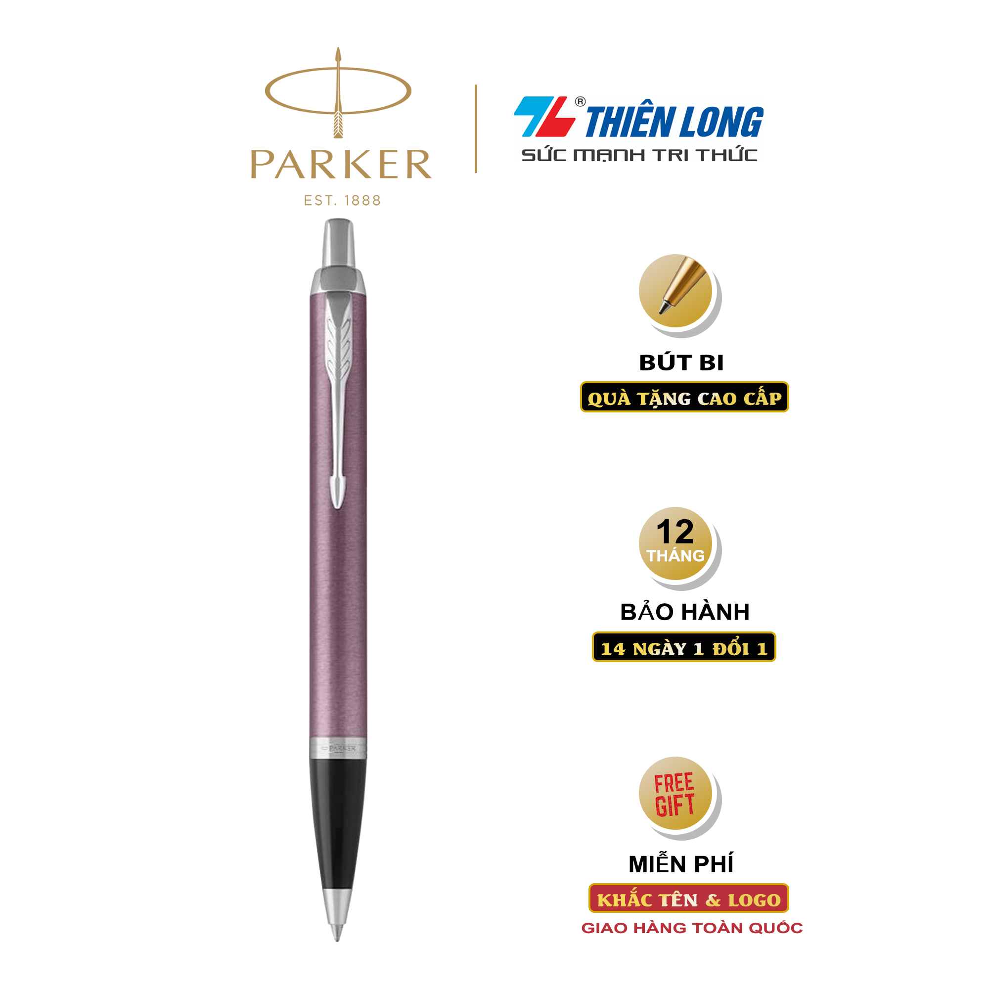 Bút bi cao cấp parker im đ-light purple ct tb4-1975646