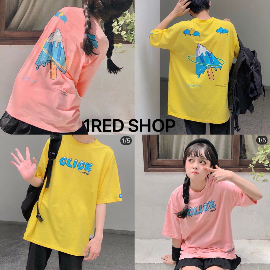 [HCM]ÁO THUN CLICK CÂY KEM XANH UNISEX IN 3D FROM RỘNG CỰC HOT TEEN 1REDSHOP