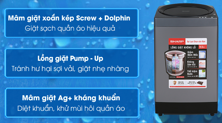 Máy Giặt SHARP W95HV