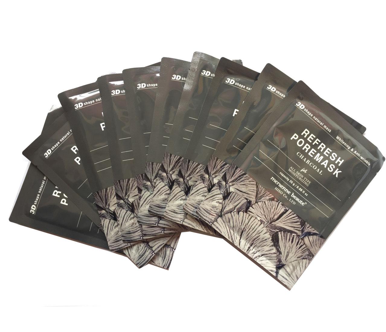 [FreeshipMAX] Mặt nạ than hoạt tính dưỡng trắng da và cung cấp độ ẩm cho da Mersenne Beaute 10 miếng x 25gr-PP Sâm Yến Thái An