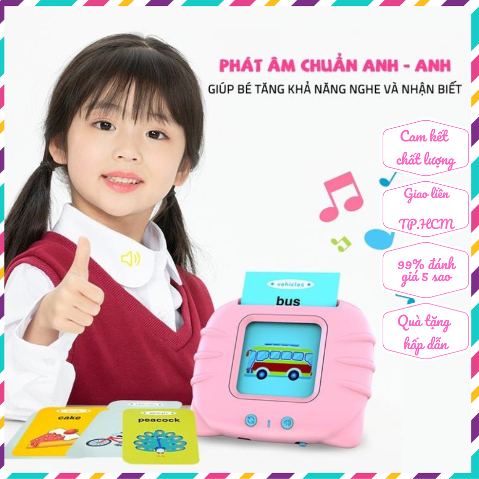 Máy đọc thẻ tiếng anh, flashcard tiếng anh giáo dục sớm cho bé loại 1, máy đọc từ vựng tiếng anh thẻ học