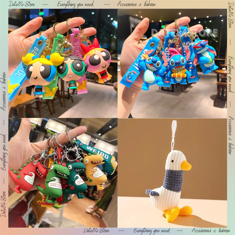 Móc khóa anime nhân vật hoạt hình, siêu nhân powerpuff girl Date84store