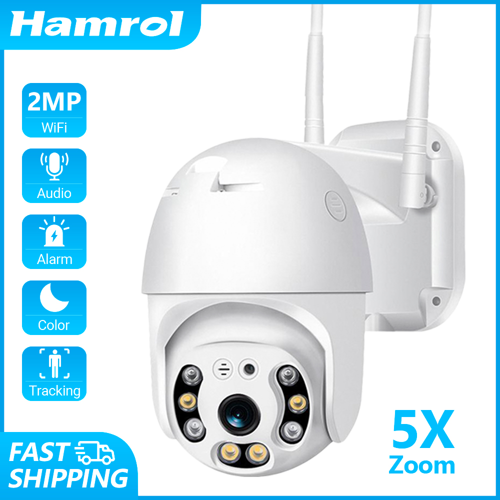 [Hot Deal][Phụ kiện số Hamrol]Camera hồng ngoại Hamrol độ phân giải HD 1080P Ăng ten kép kết nối Wifi có khả năng Tầm nhìn ban đêm tích hợp Lưu trữ đám mây