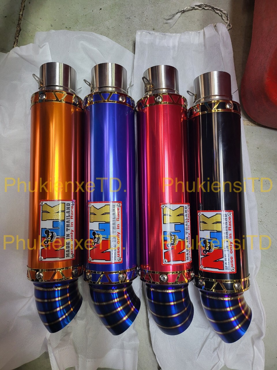 Lon pô NLK gắn cho các dòng xe máy