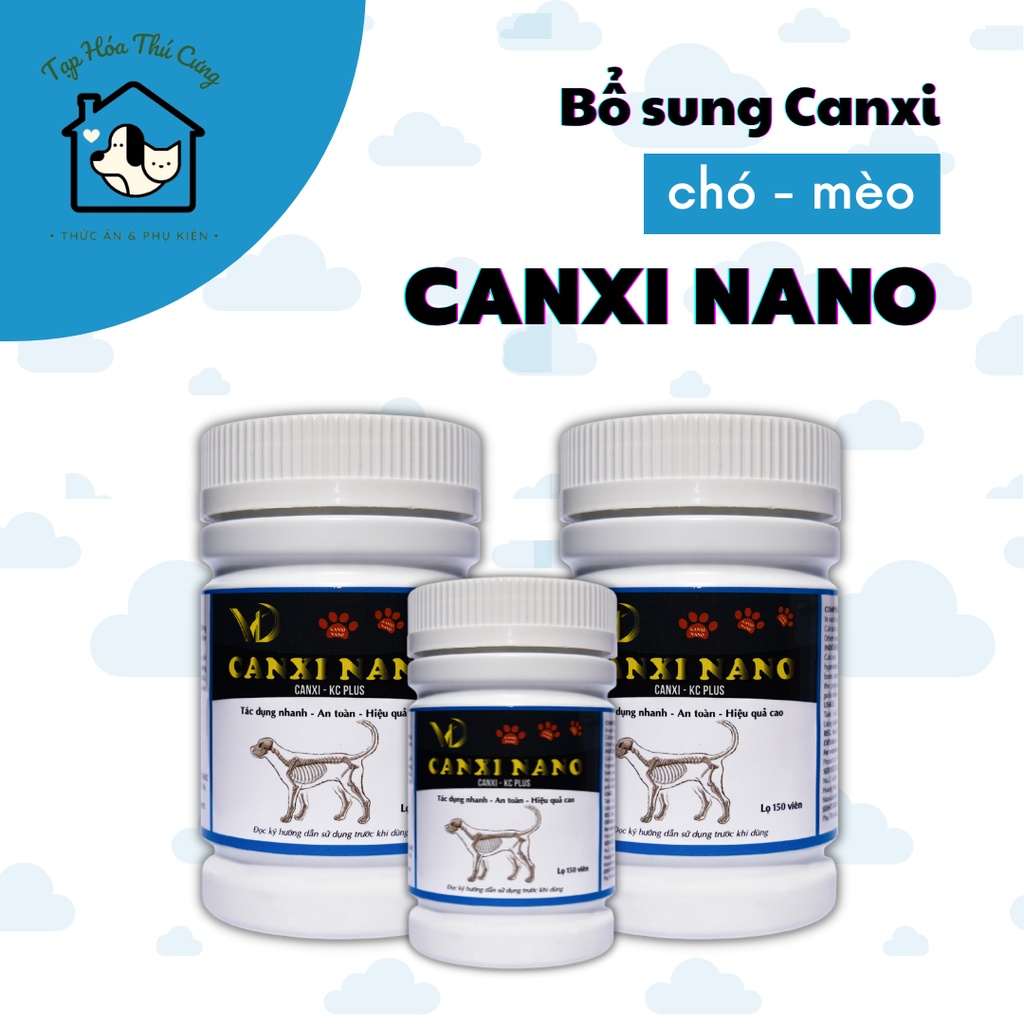 Canxi nano cho chó mèo 150 viên