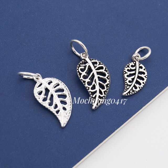 Charm bạc lá đơn - mh254