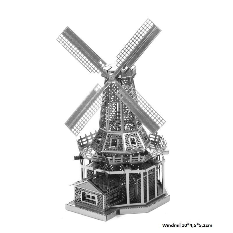XEM VIDEO Đồ chơi lắp ghép mô hình 3D bằng thép ngôi nhà cối xay gió 11