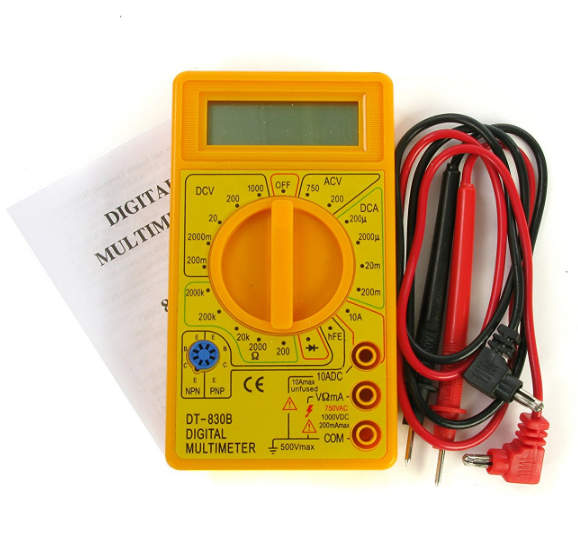 Đồng hồ đo vạn năng cho thợ điện tử DT-830B kèm pin 9v