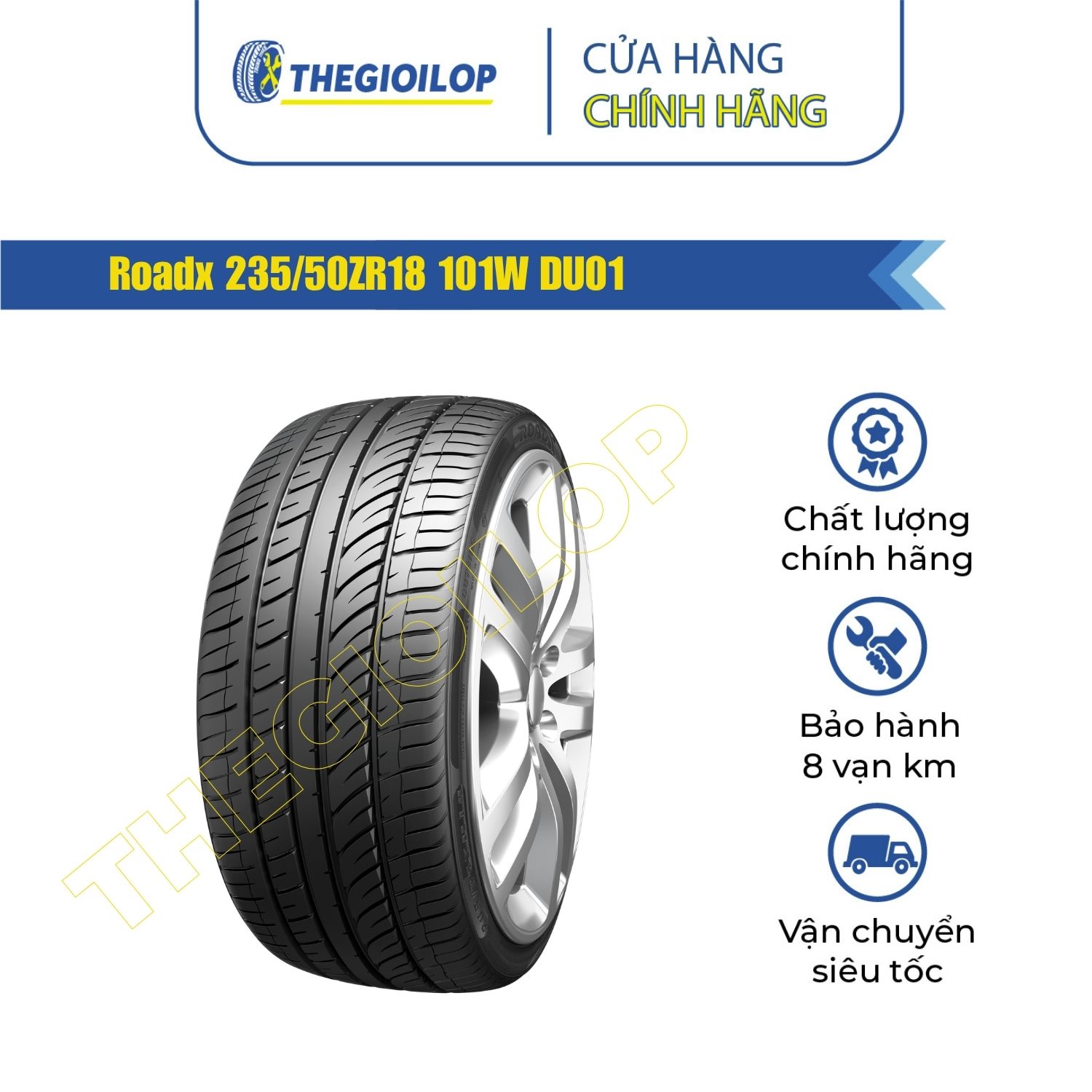 Roadx Car Tire 235/50Zr18 101W Du01 - Installed on Lexus Ls400 Giá 4,175,157 Đồng*Miễn phí vận chuyển