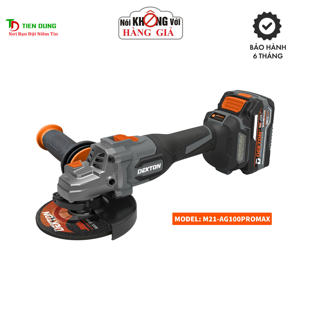 Thân máy mài góc dùng pin dekton m21-ag100promax - tốc 10000 vòng/phút - motor brushless - chân pin phổ thông