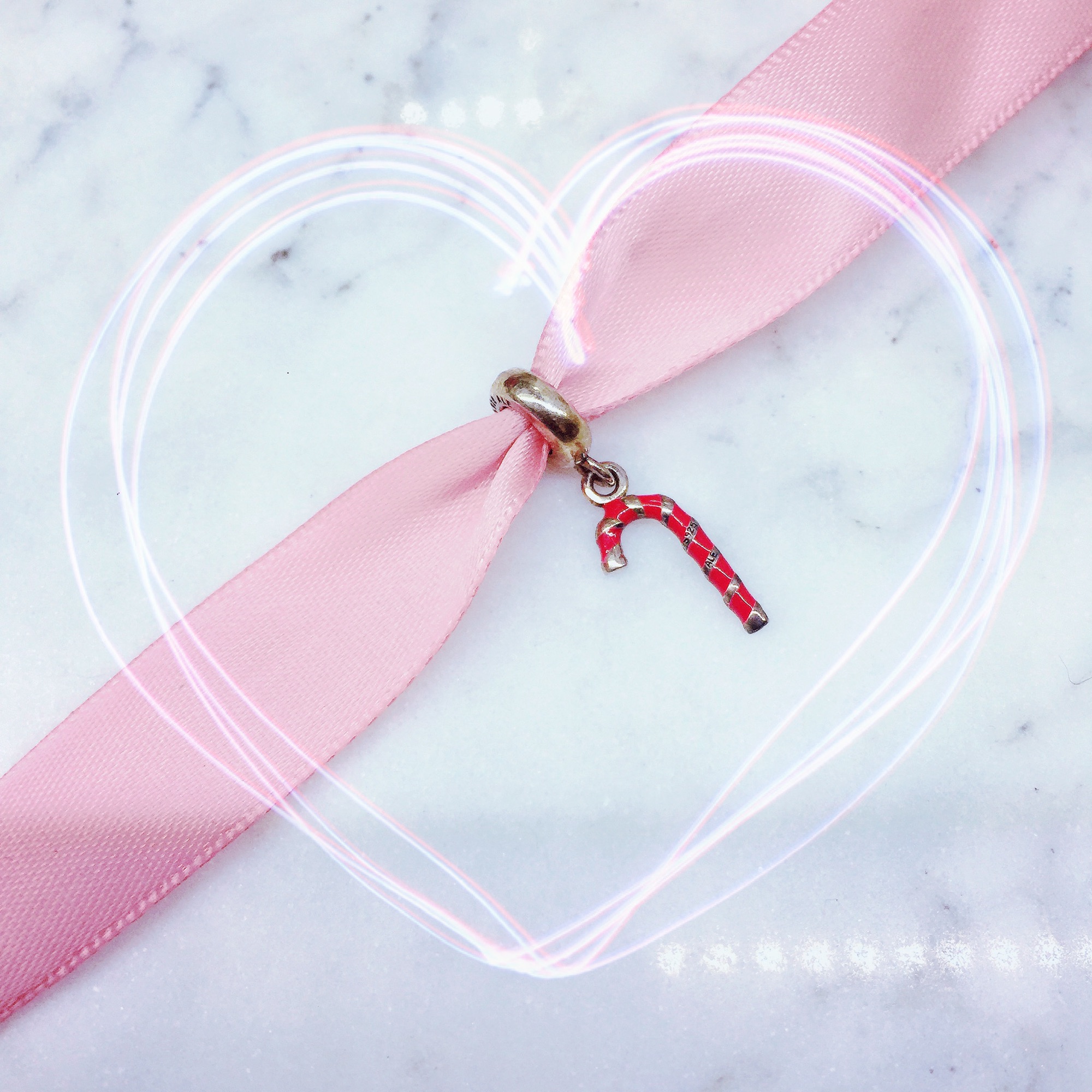 Charm gậy đỏ bạc 925
