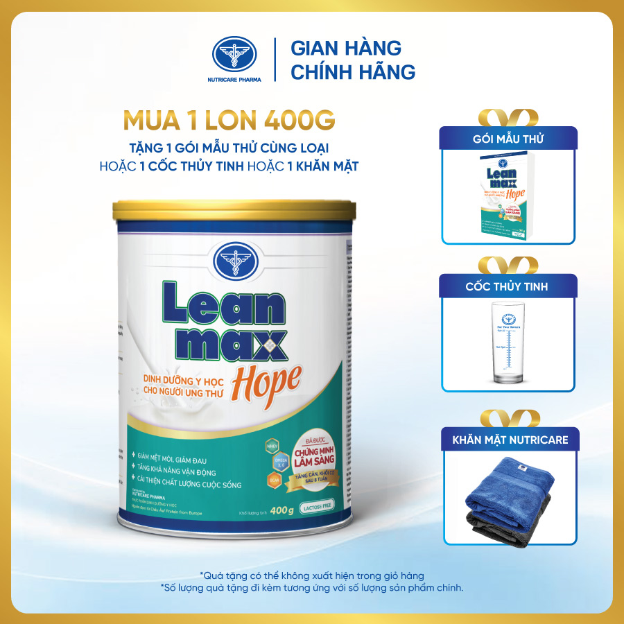 Lon sữa Leanmax Hope 400g - Dinh dưỡng dành cho bệnh nhân ung thư