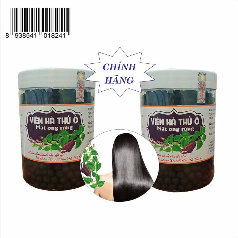 1KG (2 hộp) Viên Hà Thủ Ô làm đen râu tóc - Tặng 100G Viên nghệ mật ong.