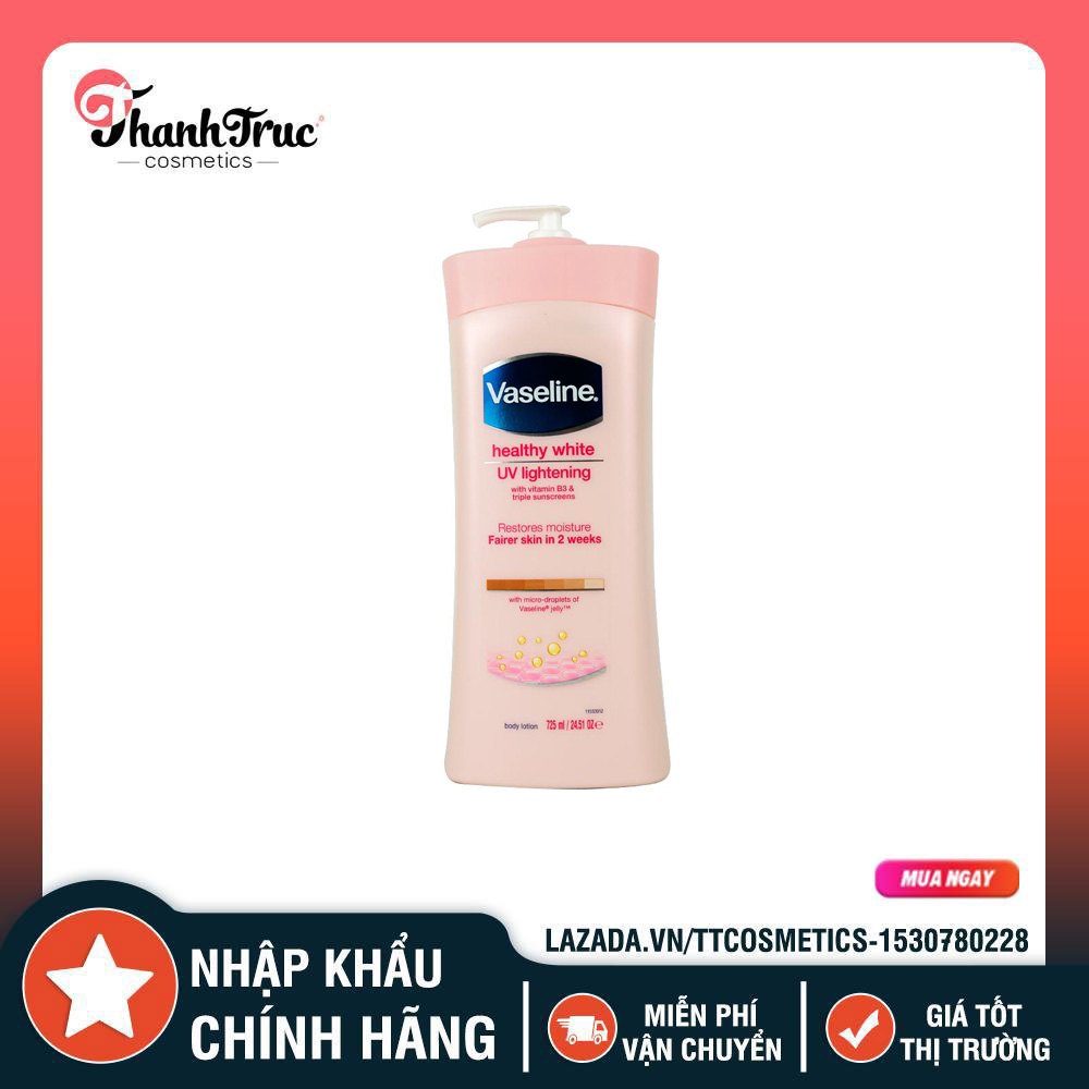 [HCM]Sữa Dưỡng Thể Trắng Da Vaseline Healthy White 725ml Mỹ