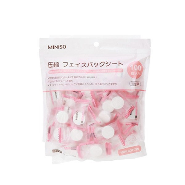 Mặt nạ nén Miniso Nhật Bản túi 100 viên