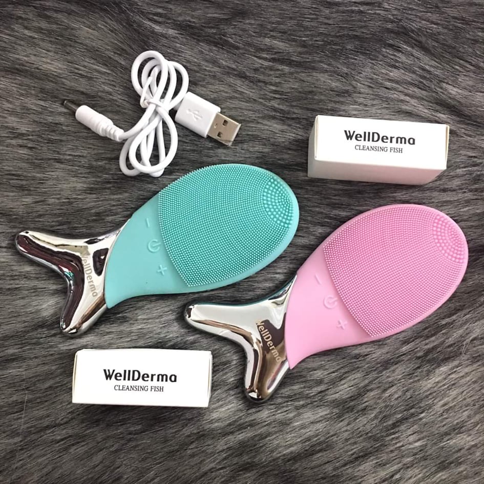 Máy rửa mặt con cá Wellderma Cleansing Fish Hàn Quốc [ CHÍNH HÃNG ]
