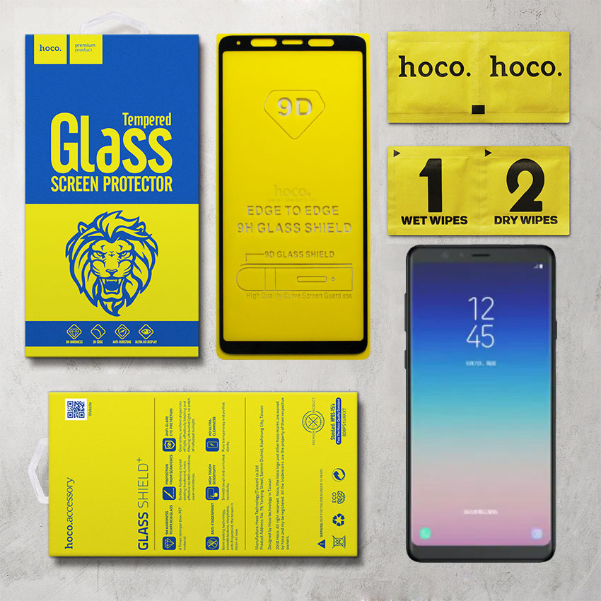 Kính cường lực cho Samsung Galaxy A8 Star Full LCD hiệu Hoco (Đen)