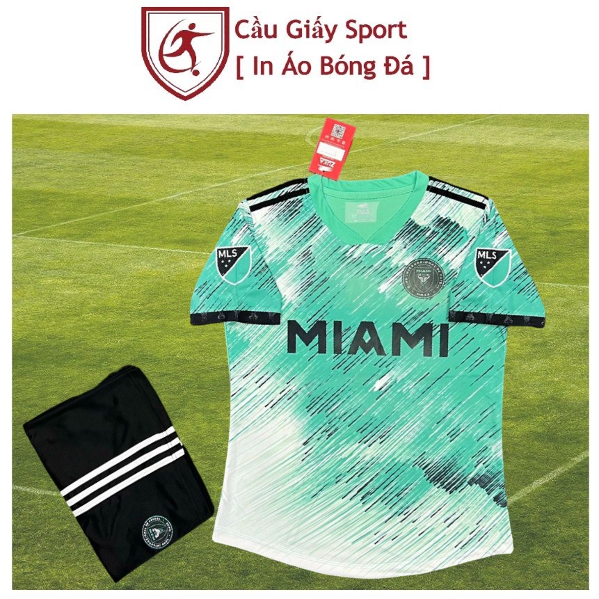 Áo bóng đá clb inter miami 2022 màu xanh - vải thun lạnh