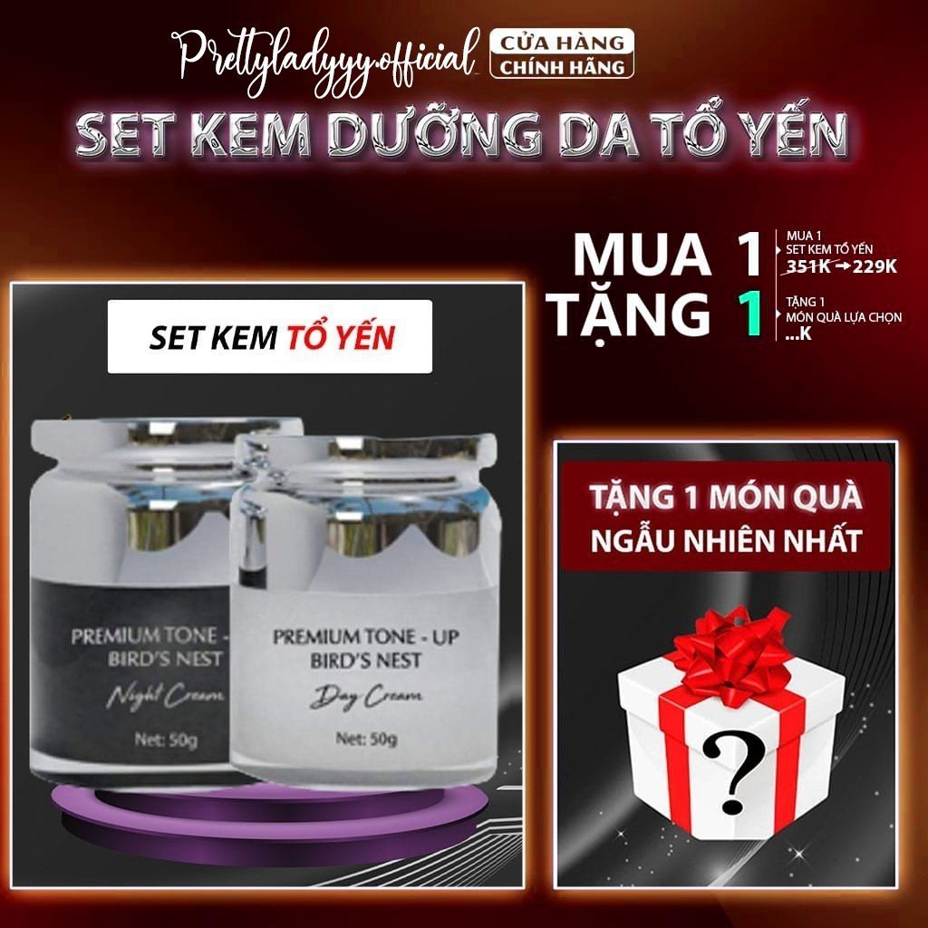 Kem tổ yến dưỡng trắng da ngày và đêm Múi Xù GORGEOUS, kem dưỡng ẩm trắng da cho da chống lão hóa hết thâm sạm