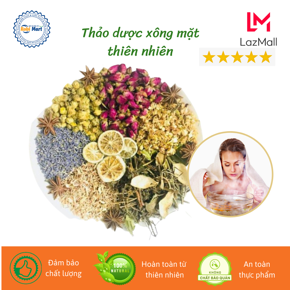 Thảo dược xông mặt 16 vị robimart gói 100gr - sáng da, giảm mụn, thanh lọc da