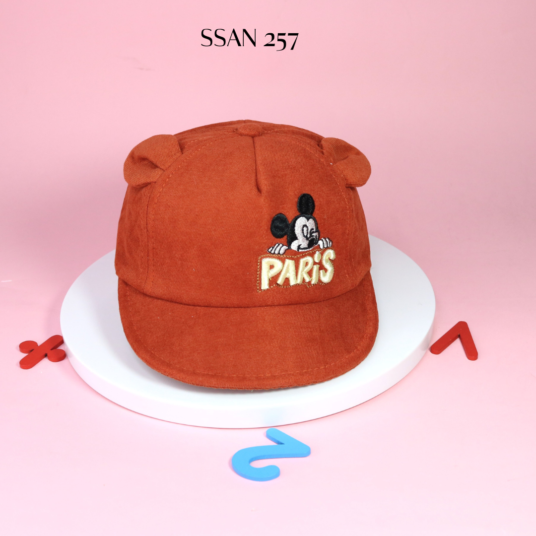 Mũ lưỡi trai nón kết chuột mickey paris đáng yêu cho bé trai gái từ 5-18 tháng vòng đầu 47 cm