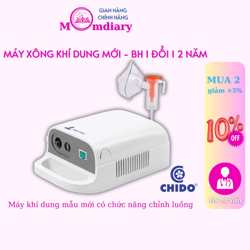 Máy xông mũi họng khí dung MẪU MỚI 2023