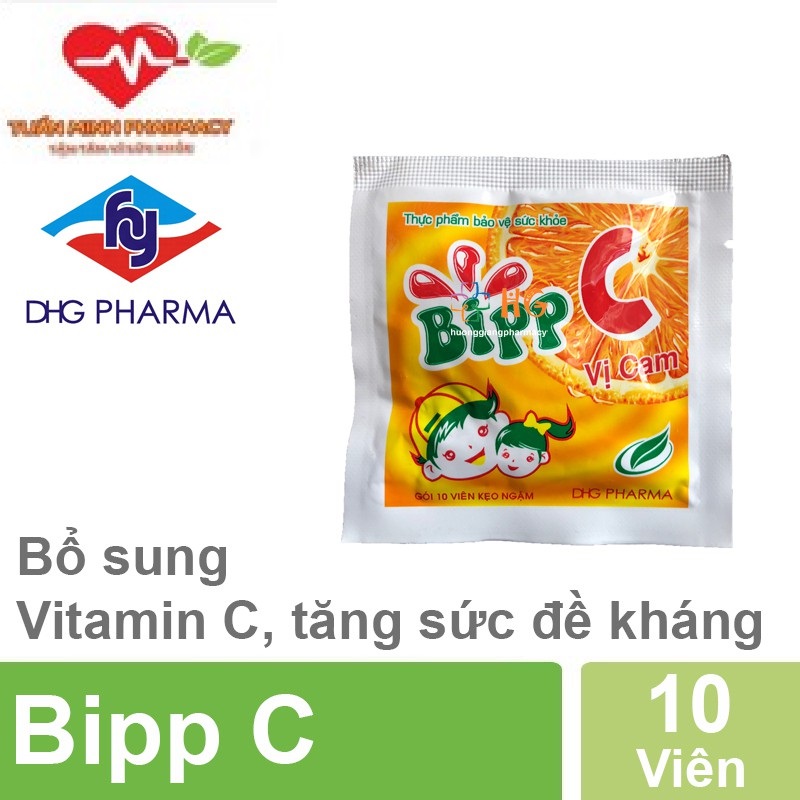 Kẹo ngậm Bipp C - Bổ sung Vitamin C, tăng sức đề kháng