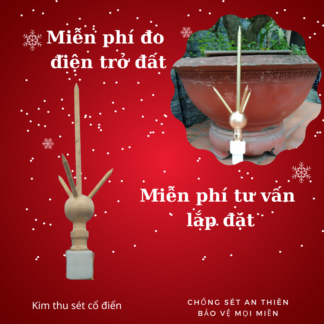 Kim chống sét bằng đồng, kim thu sét bằng đồng