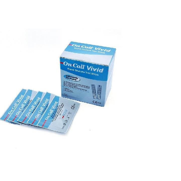 Que thử tiểu đường On Call Vivid hộp 25 que rời