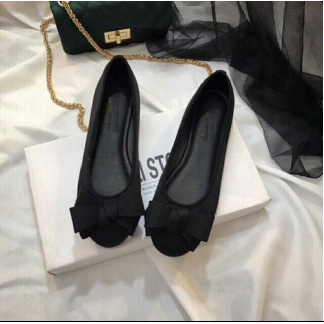 50K HÌNH THẬT M2 Giày búp bê nữ đính nơ phồng xinh xắn