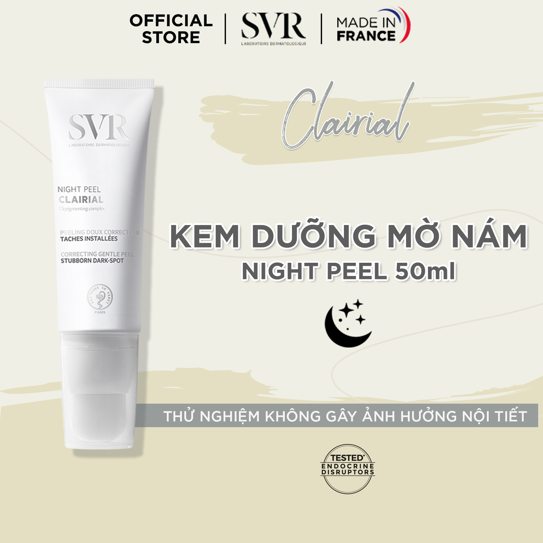 Kem dưỡng giúp làm sáng da SVR CLAIRIAL NIGHT PEEL 50ml