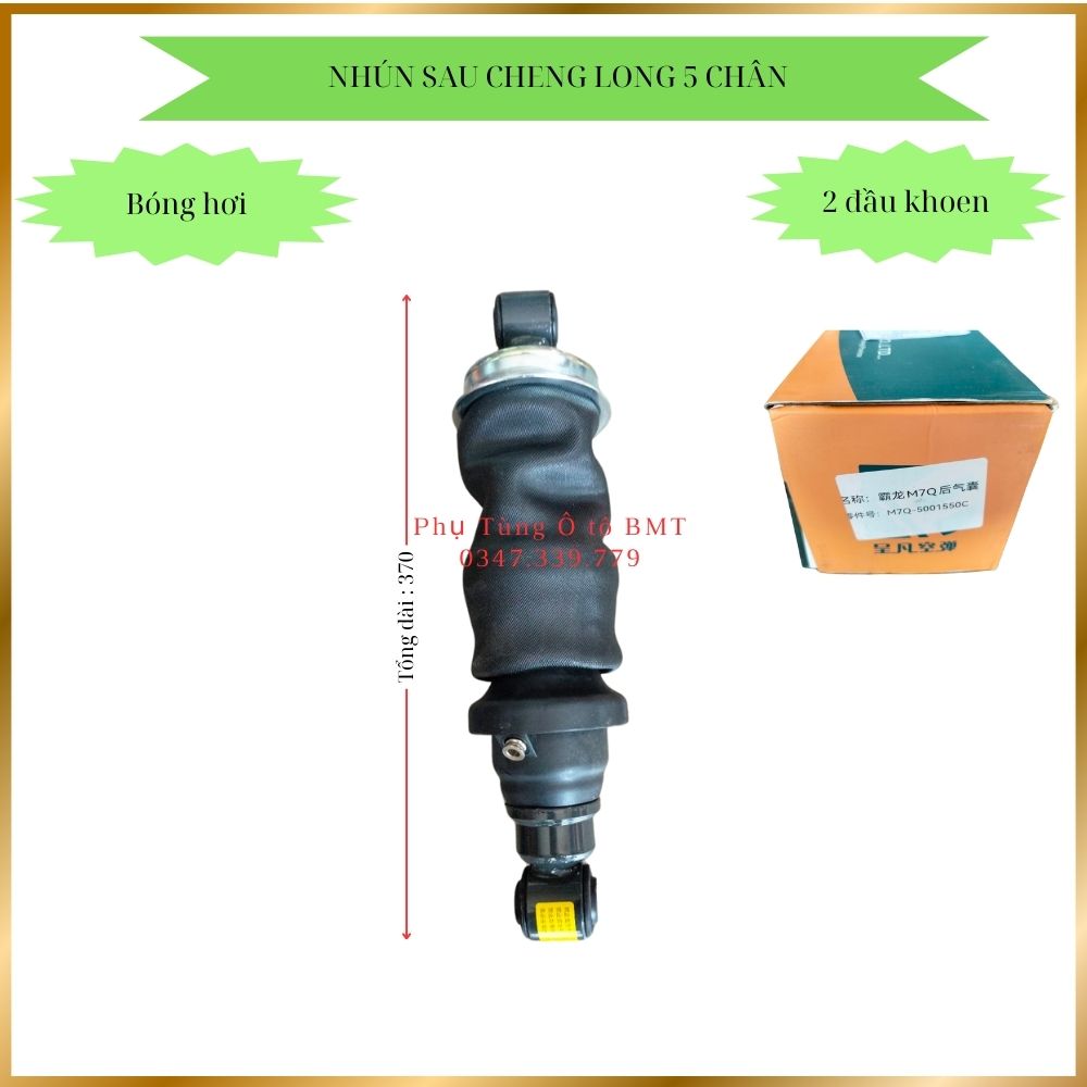 Giảm xóc cabin bóng hơi sau (phuộc nhún) xe Cheng Long 5 chân 340. Mã M7Q-5001550