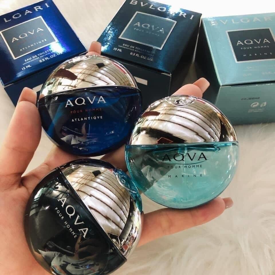 Set nước hoa Mini Bvl The Aqva Pour Homme Travel Collection Edt