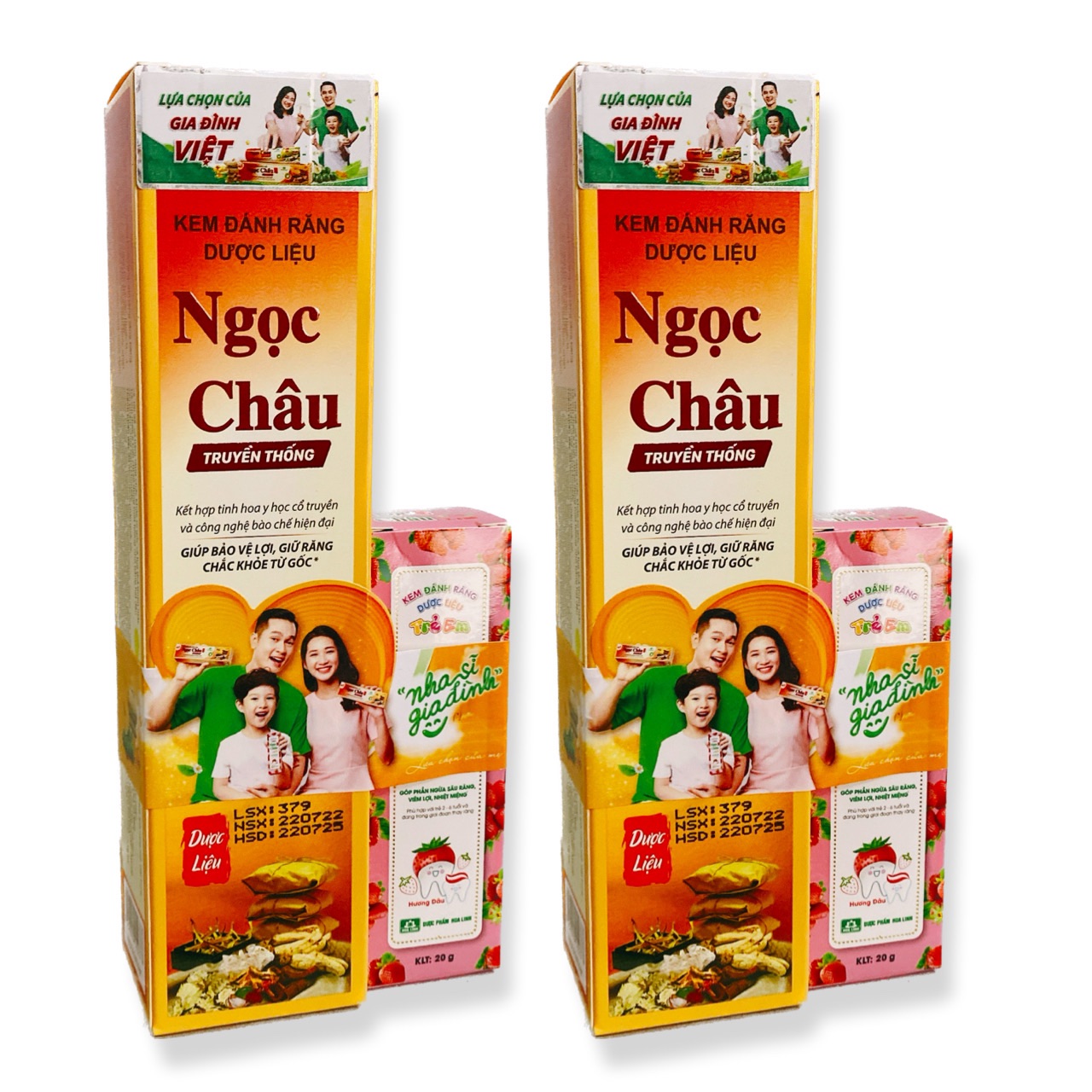 - Tặng kem đánh răng trẻ em] Combo 2 cây kem đánh răng thảo dược truyền thống Ngọc Châu Healthy Food House