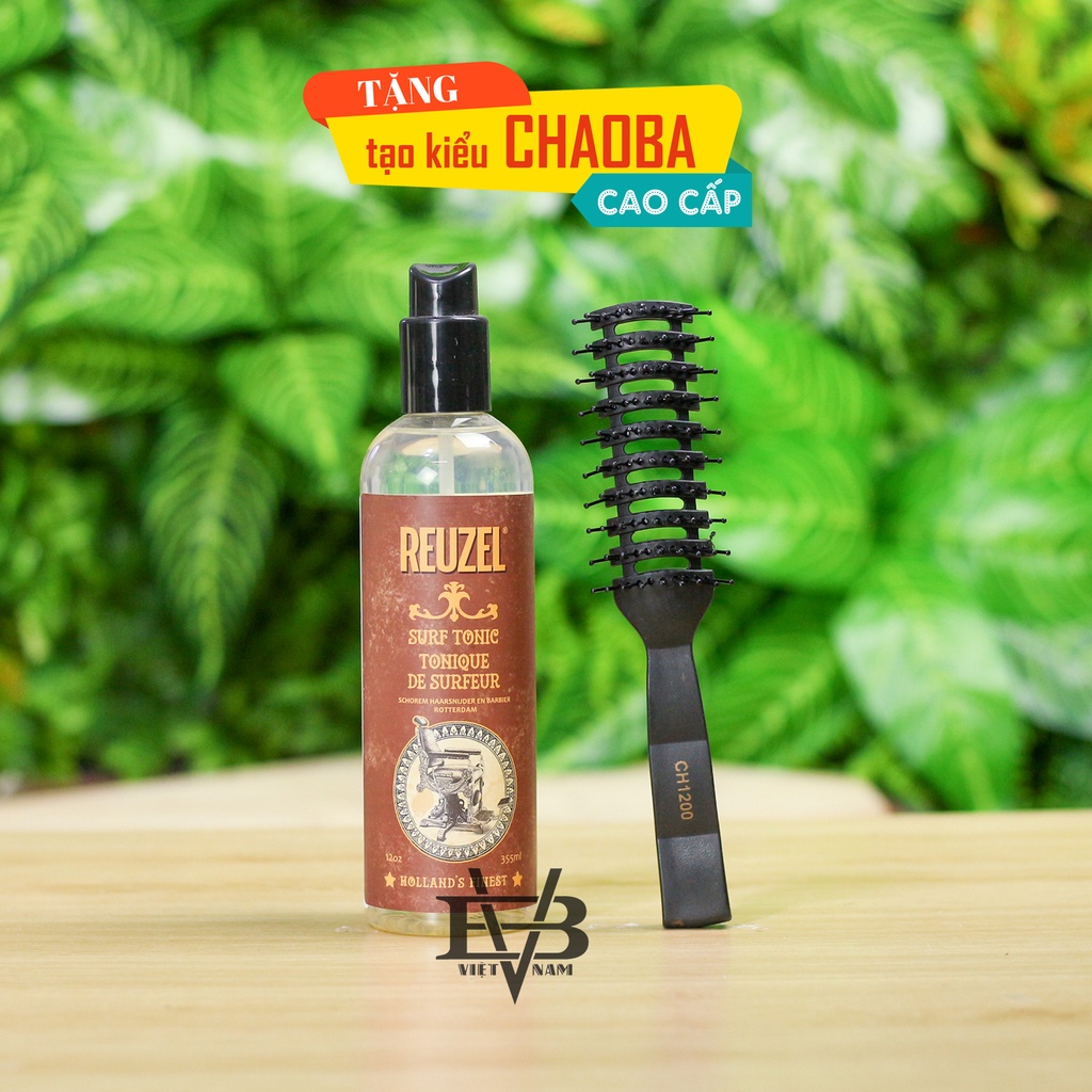 Chai xịt dưỡng tóc Pre Styling Reuzel Surf Tonic 355ml + Tặng lược tạo kiểu tóc Chaoba