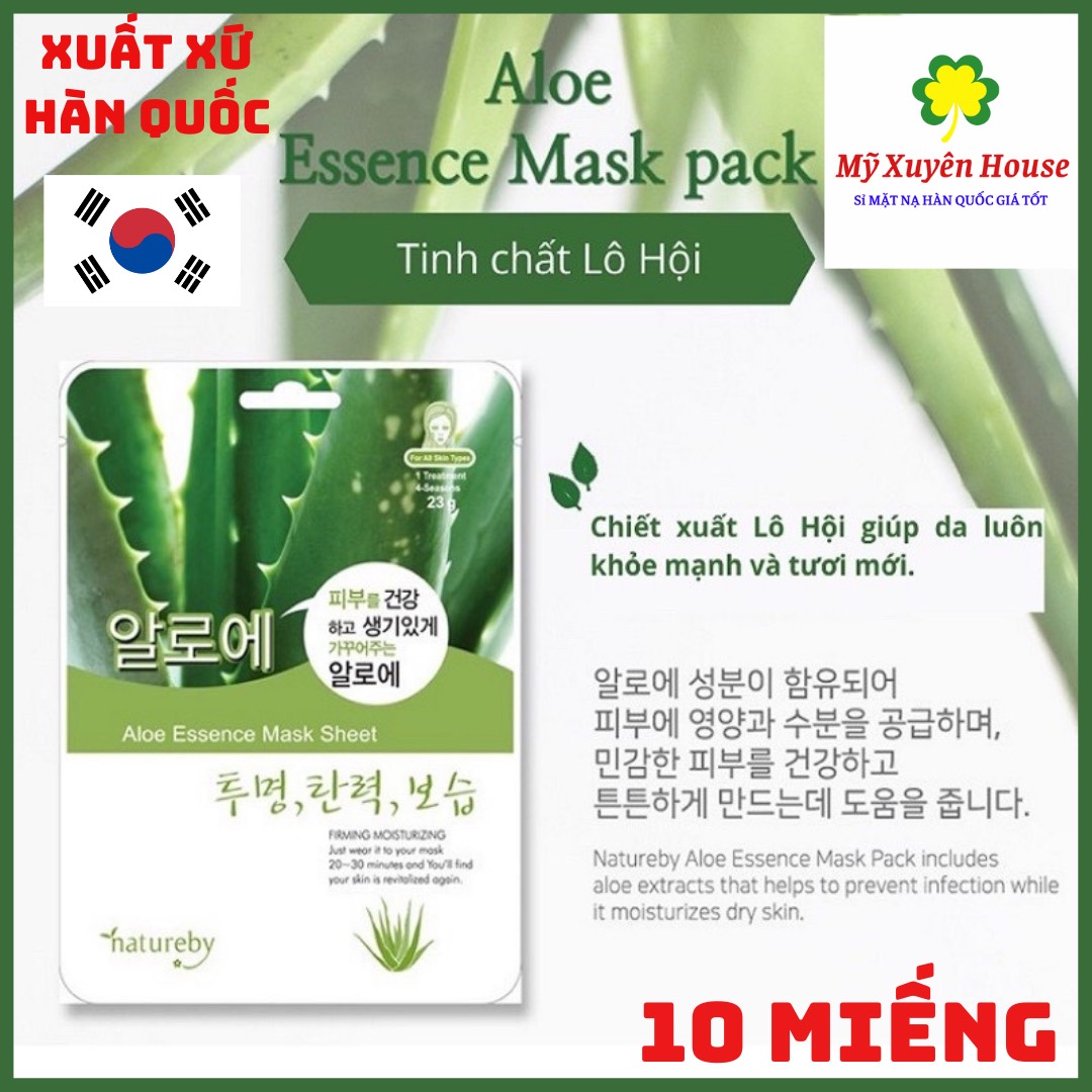 [HSD:17/11/2026]Mặt Nạ Natureby Nha Đam Hàn Quốc Chính Hãng 10 Miếng