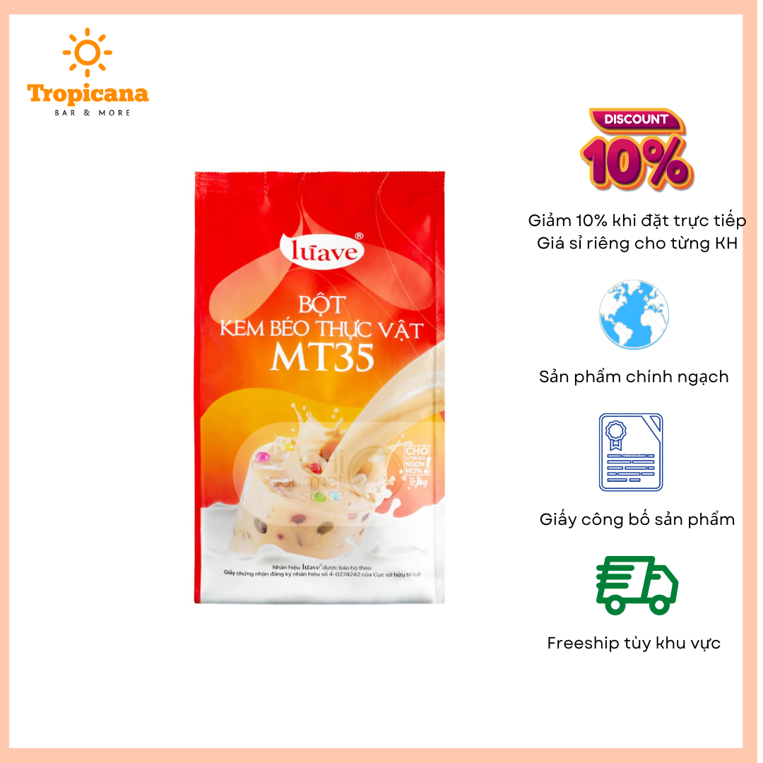 Bột kem béo thực vật mt35 lúave - túi 100g i túi 200g i túi 500g