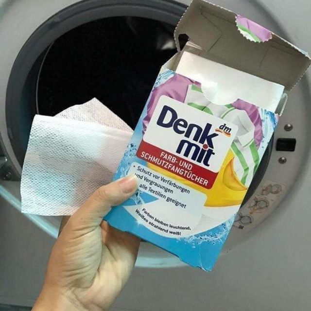 Giấy hút màu và chống phai màu quần áo DENKMIT 24 tờ - NHẬP ĐỨC