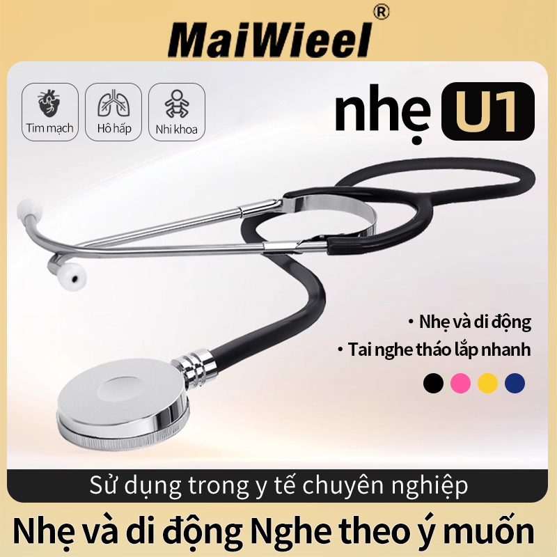Ống Nghe Y Tế MaiWieel U1 Loại Cơ Bản & Trung Cấp Đầu Đơn Nhạy Âm Cao Siêu Nhẹ Dành Cho Bác Sĩ Y Tá Sinh Viên Y Khoa Thiết Bị Chính Hãng