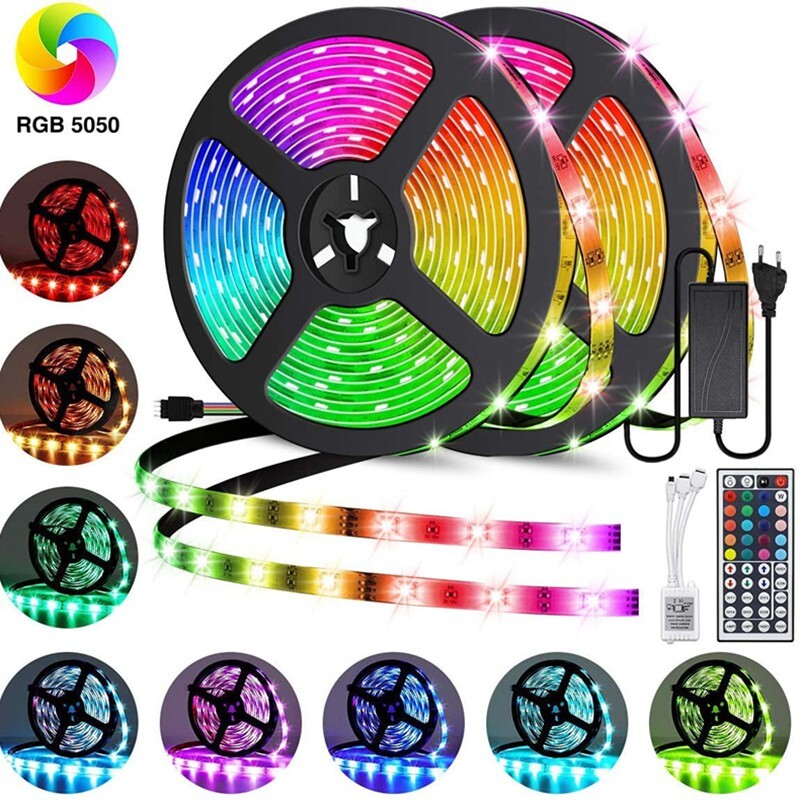 Dây đèn led 5m RGB 16 triệu màu điều khiển bằng điện thoại, nháy theo nhạc, đèn led tiktok đổi màu