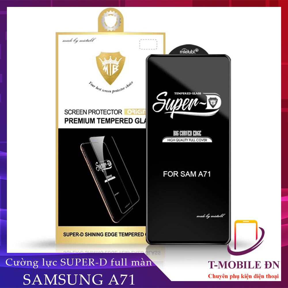 Kính cường lực Samsung A71 Note 10 Lite S10 Lite Full màn Super-D thế hệ mới kèm miếng lau dry an wet và giấy lấy bụi