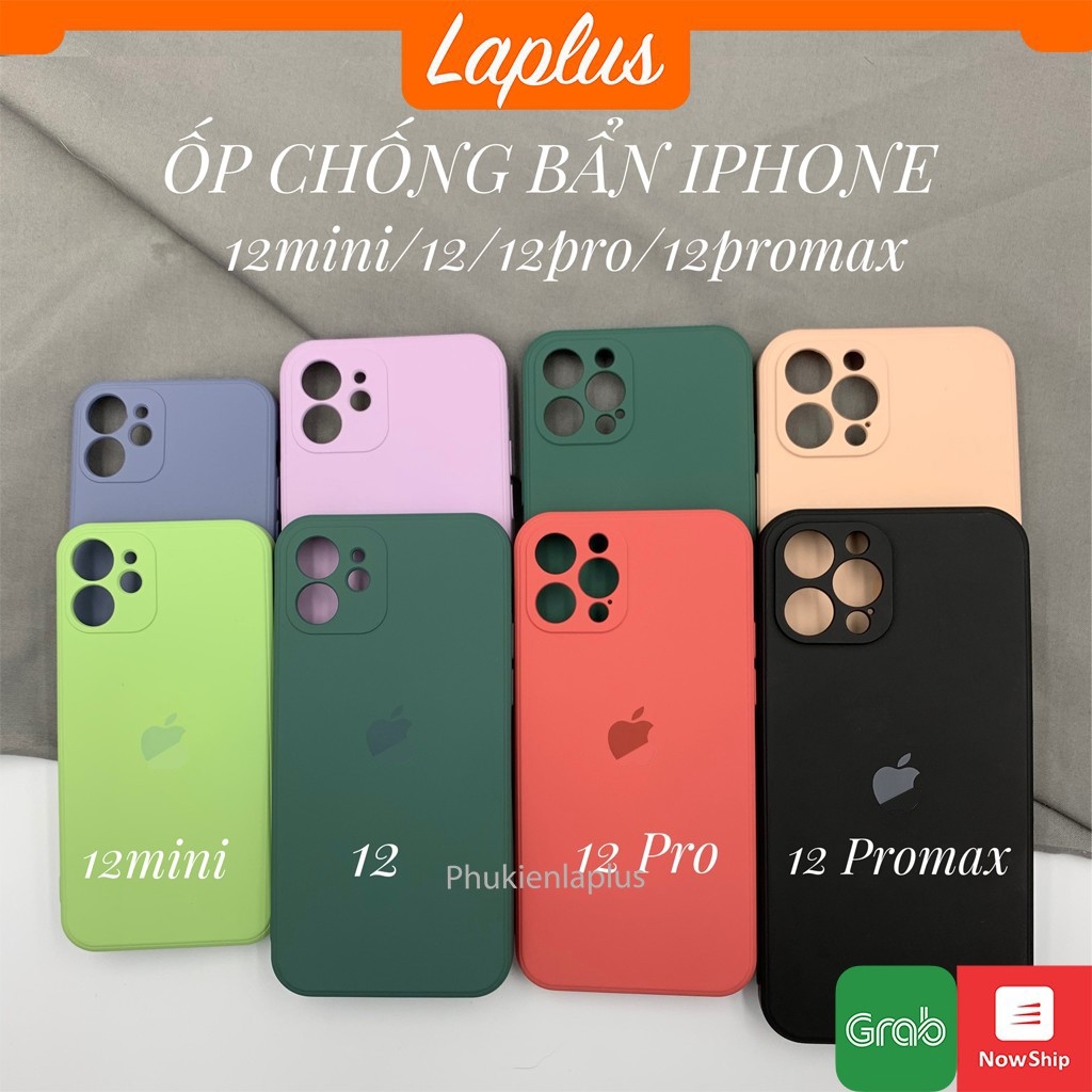 Ốp lưng iphone 12 chống bẩn dành cho ip12/ ip12 mini / ip12 pro /ip 12 promax full viền cao cấp bảo vệ camera toàn diện