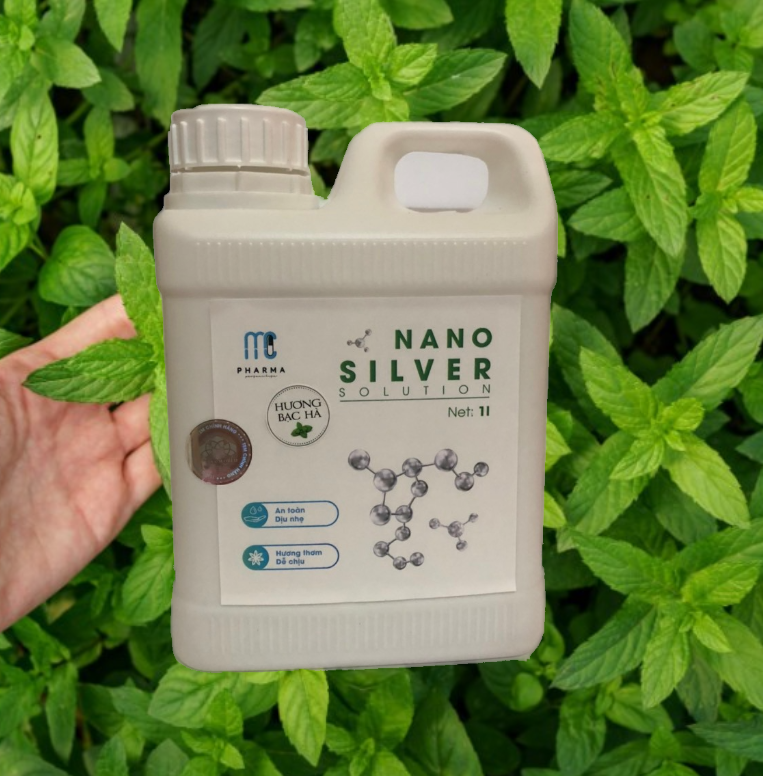CAN 5 LÍT DUNG DỊCH NANO BẠC MC PHARMA - CHUYÊN DÙNG CHO MÁY PHUN KHỬ KHUẨN Ô TÔ, VĂN PHÒNG, GIA ĐÌNH –NANO SILVER SOLUTION