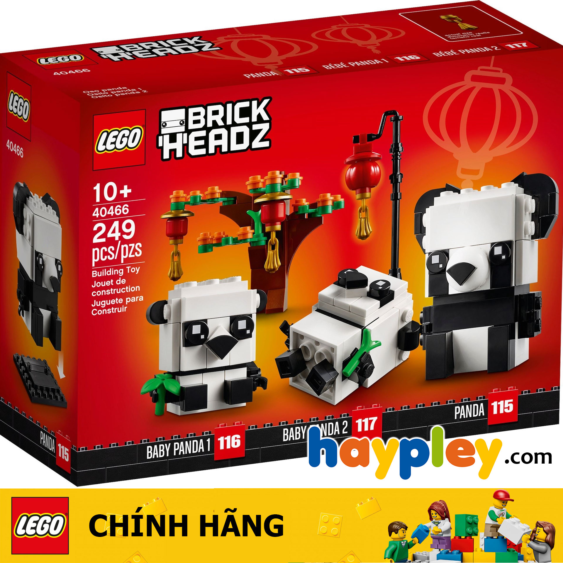 Lego brickheadz 40466 exclusive: mẹ con gấu trúc