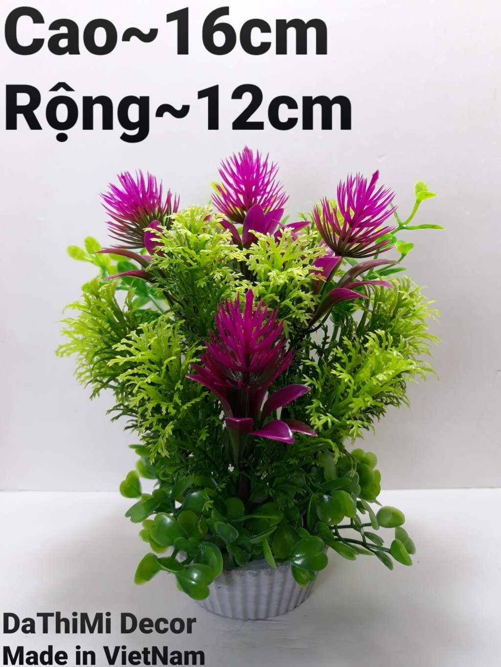 Cây cỏ nhựa , cây rong nhựa 4 tầng trang trí hồ cá, bể cá, tiểu cảnh, bàn làm việc, bàn học.