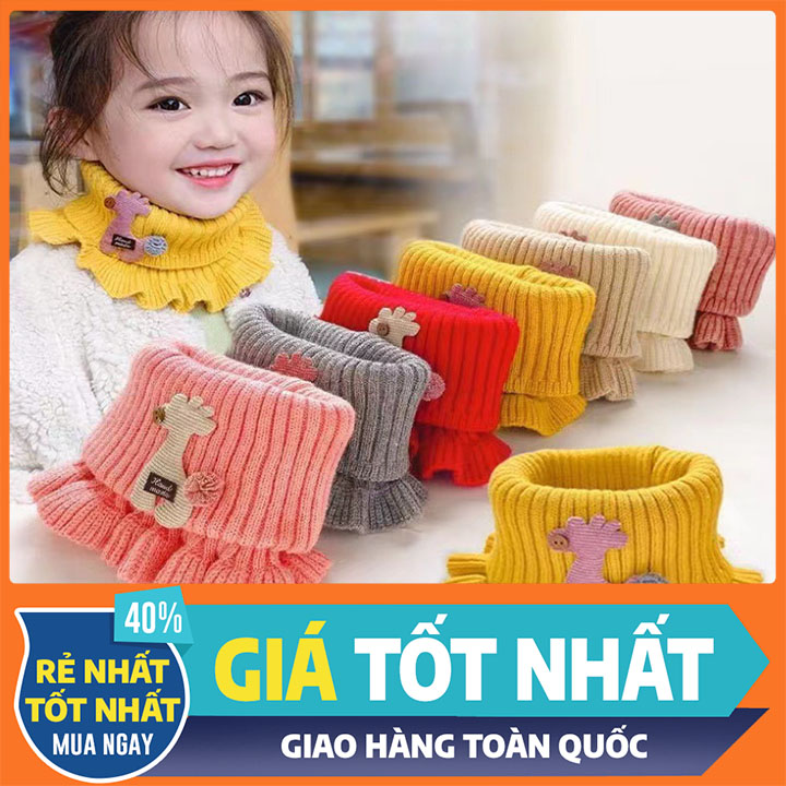 Khăn len cổ cho bé -khăn len ống choàng cổ giữ ấm cho bé 2-8 tuổi