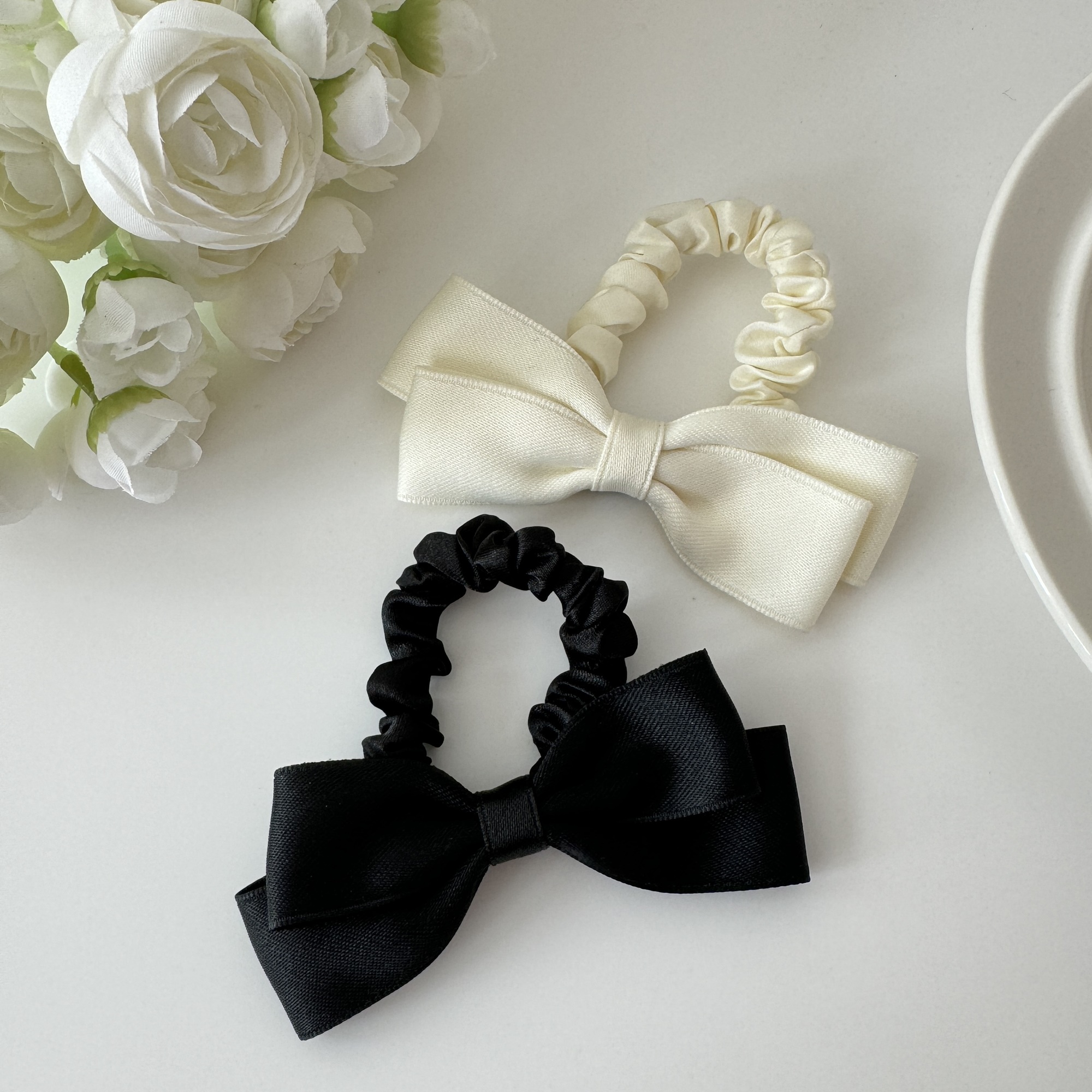 Cột tóc vải dáng nơ dễ thương xinh xắn đáng yêu nữ tính Modleaf we ribbon tie Hàn Quốc