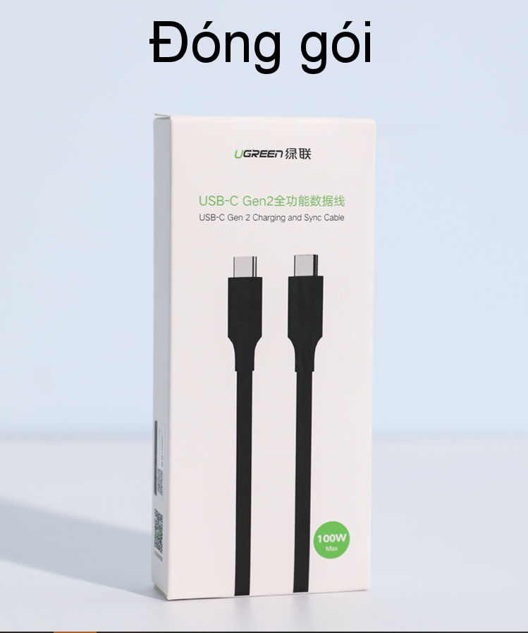 Cáp sạc nhanh 2 đầu USB type C 3.1 hỗ trợ PD100W, dòng 5A, tốc độ truyền dữ liệu 10Gpbs, độ phân giải 4K 60HZ Video Output dài 1m UGREEN US266 50232 Cáp sạc nhanh 2 đầu USB type C 3.1 hỗ trợ PD100W, dòng 5A, tốc độ truyền dữ liệu 10Gpbs, độ phân giải 4K 60HZ Video Output dài 1m UGREEN US266 50232