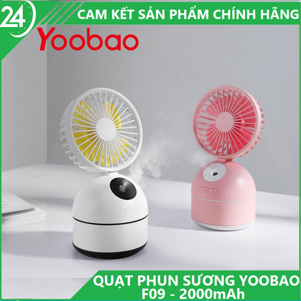 [HÀNG CHÍNH HÃNG] Quạt Phun Sương Mini Tích Điện 9 Giờ 2000mAh F09 - BẢO HÀNH 6 THÁNG-ĐỔI TRẢ 1-1 TRONG VÒNG 7 NGÀY - Giải nhiệt mùa hè